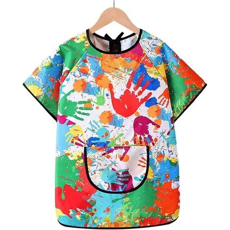 Tablier Enfant - Imperméable - Réutilisable - Poche - Anti-Saleté - Confortable (1/4)