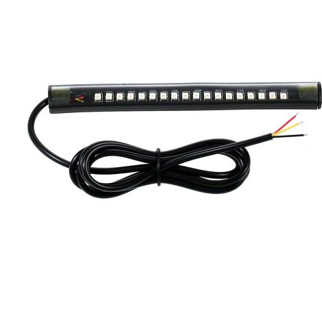 12V Universal-LED-Streifen (1 Stück) mit 18 LEDs, geeignet für Motorradblinker, Anhängerbrems- und Stopplichter