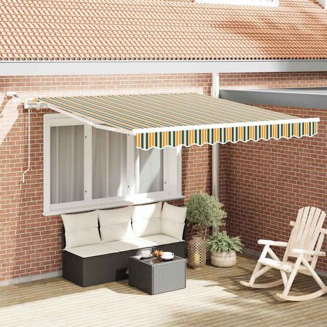 Tela de toldo Verde y amarillo 350 x 250 cm Poliéster