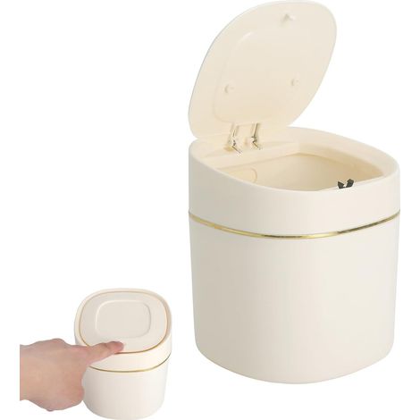 Poubelle de table avec couvercle, mini poubelle avec couvercle (1/5)