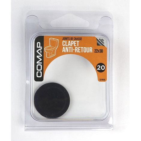 Comap – Clapet anti-retour caoutchouc 22x30 pour chasse d'eau et WC – Joint torique – S279420 (1/2)