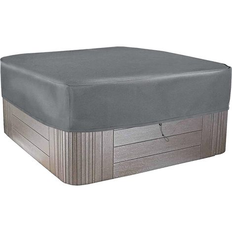 Schleuder Square Waterproof Outdoor Cover, 100 UV Resistant 420D Waterproof Spa Bath Cover (220 x 220 x 25 cm) (1/5)