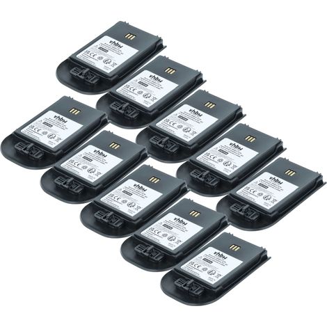 vhbw 10x Akku Ersatz für Ascom RB-D62-L, 600190/2C, 9D62 für schnurlos Festnetz Telefon (930 mAh, 3,7 V, Li-Ion) Schwarz