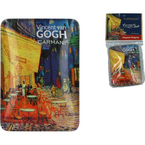 Kühlschrankmagnet mit Van Goghs Gemälde „Caféterrasse bei Nacht“ – Geschenk (1/3)