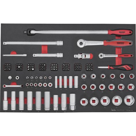 Set douilles et embouts Foam4x4 tray 1/4- 1/2 126 pièces Teng Tools TTESK126