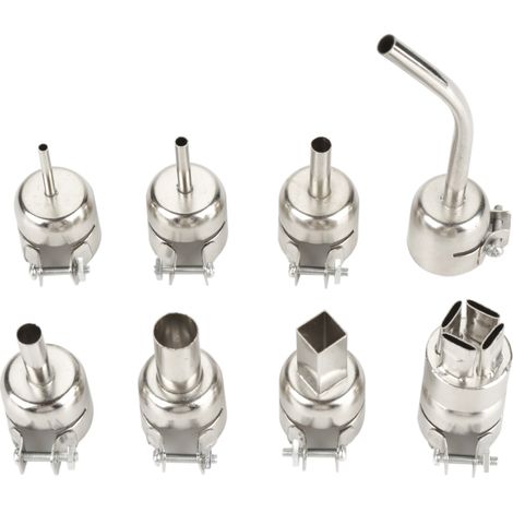 8Pcs Nozzles for 8858‑I 650W LED Digital Display Adjustable Electric Hot Air Gun Heat Gun (Nozzles)