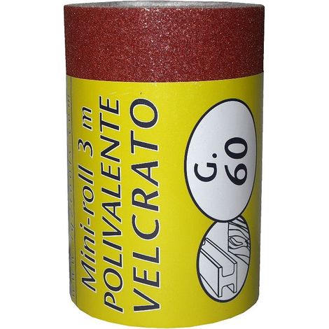 IQ2 TOOLS Carta abrasiva, minirotolo 2 mt, grana 60