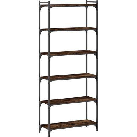 Maison Exclusive - Bücherregal 6 Böden Räuchereiche 80x30x188 cm