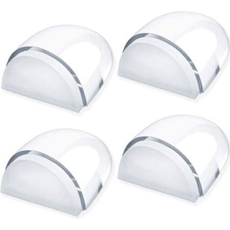 Arrêts de Portes, [Lot de 4] Arrêts et Butées de Porte Transparentes Stop-Porte Adhésif au Sol et Parquet, Butoirs de Porte Protection de Portes et Murs