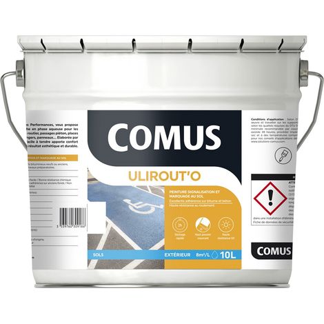 ULIROUT'O BLANC 10L - Peinture pour signalisation et marquage routier en phase aqueuse - COMUS (1/3)