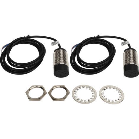 2 Sätze wasserdichter NPN-Näherungssensoren, Gleichstromanschluss, normalerweise geschlossen (NC), 15 mm Abstand, 6–36 V DC (1/5)