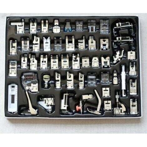 52 pièces de machine à coudre de pied multifonction de pied de presse professionn pour frère, chanteur et machine à coudre de maison, 505A ensemble de pied de presse +