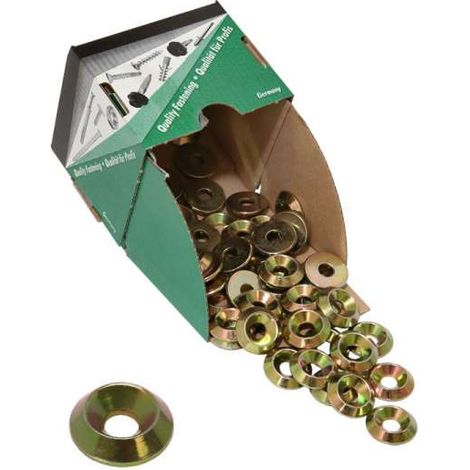 Jet-Fast® PARCO® Kegelscheiben 8mm f. Holzbauschrauben 11608 gelb-chromatiert 50 Stck
