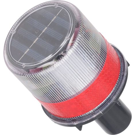 Decdeal LED à alimentation solaire stroboscope PC coque réfléchissant étanche interrupteur balise voyant d'avertissement sécurité