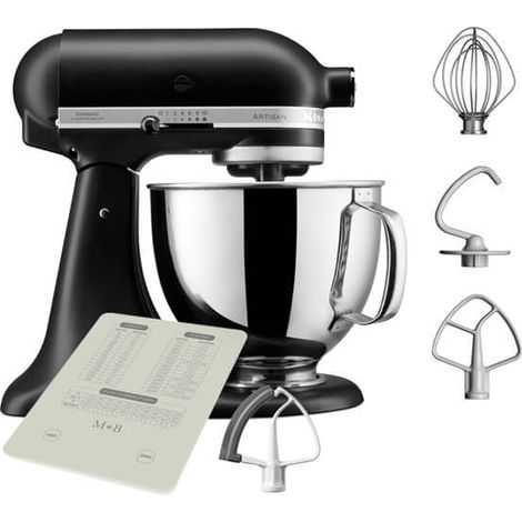 KitchenAid Artisan Mixer 125 Matte Black with FREE Gifts