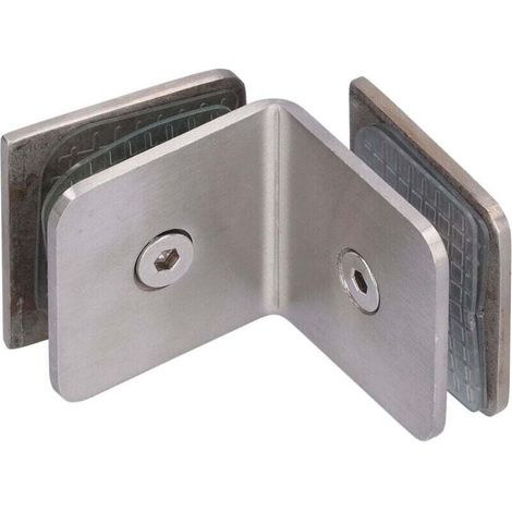 Pince en verre à 90 degrés 304 Accessoires de clip de douche en combinaison en acier inoxydable pour la porte (1/4)
