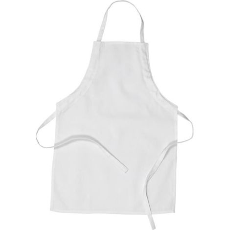 Tablier enfant - Personnalisable - Blanc - 100% coton - 43 x 61 cm - Bandoulière réglable