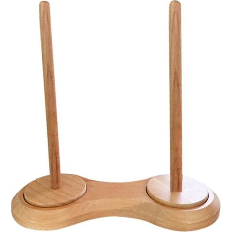 Porte-pelote double en bois pour crochet, porte-pelote pour tricot.