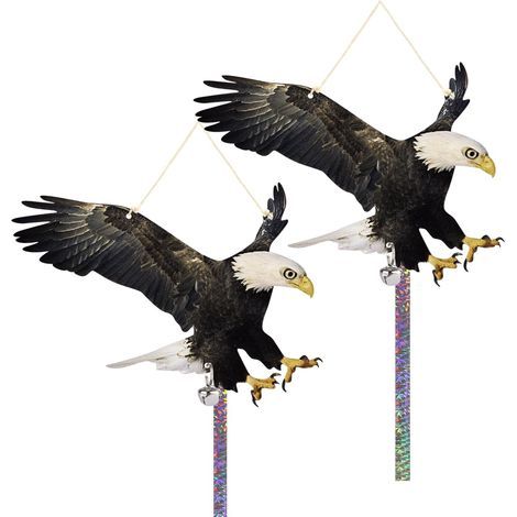 Set mit 2 Taubenabwehrgeräten für Balkone – Flacher Hängeadler – Vogelabwehr – für Balkone – Taubenabwehr – Plastikeule mit Band (1/5)