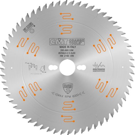 285.660.10M LAMA CIRCOLARE CHROME HW 250x3.2/2.2x30 Z60 10ATB (1/5)