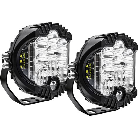 2 pièces 5 pouces LED cosses de lumière de travail Spot inondation Combo faisceau antibrouillard conduite tout-terrain (1/5)