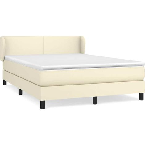 Maison Exclusive - Boxspringbett mit Matratze Creme 140x200 cm Ku (1/5)