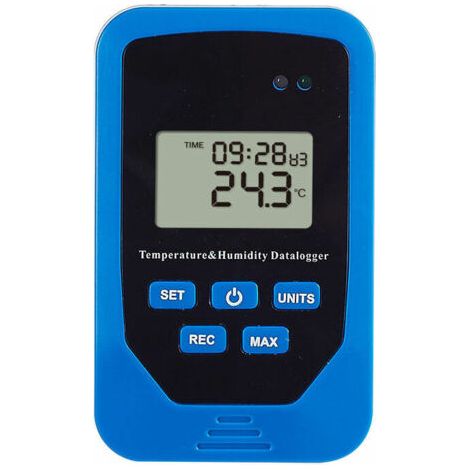 QORVA-Enregistreur de température Enregistreur d'humidité de plage de température pour entrepôt Interrupteur de température d'humidité intérieure Matériau ABS de haute qualité,de