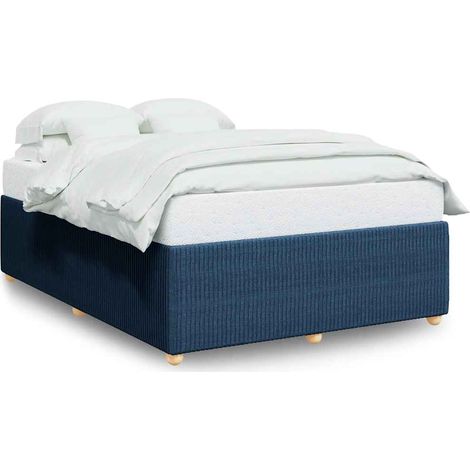 Maison Exclusive - Bettgestell ohne Matratze Blau 140x190 cm Stof