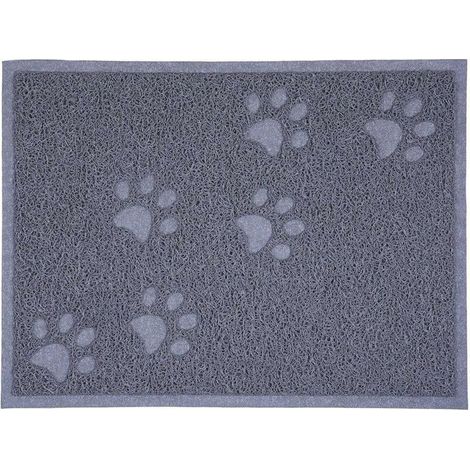 Pet Food Mat for Dogs and Cats Waterproof Non-Slip Pet Feeding mat bowl mat (Small(40x30cm), Grey) (1/5)