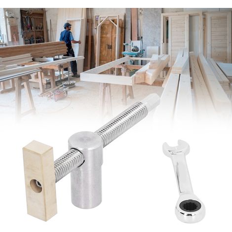 Schraubstock für die Holzbearbeitung, Zapfen, Halteband, Befestigungs- und Verriegelungszubehör, Ratsche aus Messing und Edelstahl. (1/5)