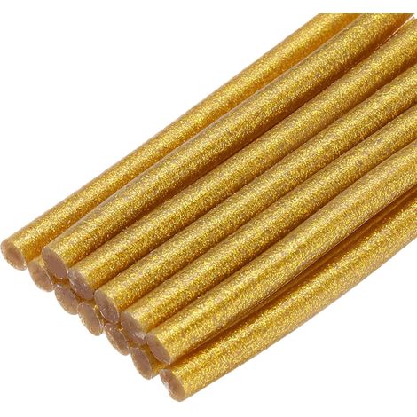 Bâtonnets de Colle Chaude Mini pour Pistolet à Colle 0,27 Pouce x 4 Pouces Paillettes Dorées 12Pcs (1/5)