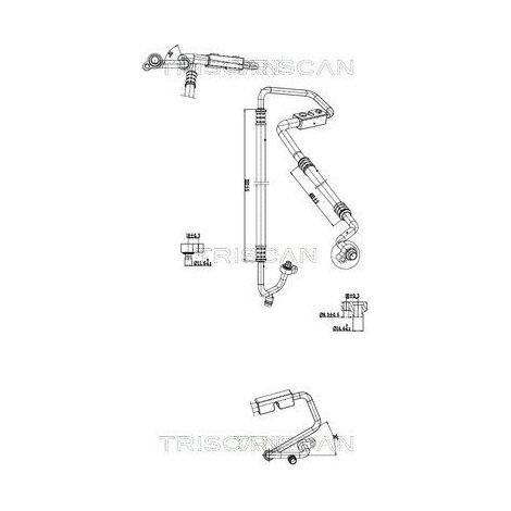 Conduite à haute/basse pression, climatisation TRISCAN 9010 16063 FORD 1787026
