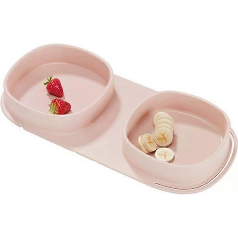 Bol pliable portable en silicone - Usage extérieur, couleur rose (1/2)