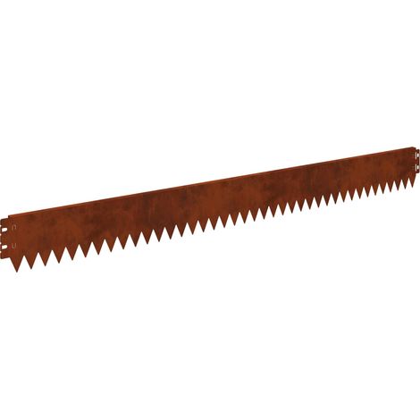 Raseneinfassung 10 pcs 103 x 10 cm Stahl Rostig vidaXL