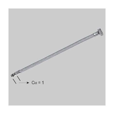 FLESSIBILE INOX PER MONOCOMANDI LAVELLI 3 VIE CM 35 - F 1/2 x M 08