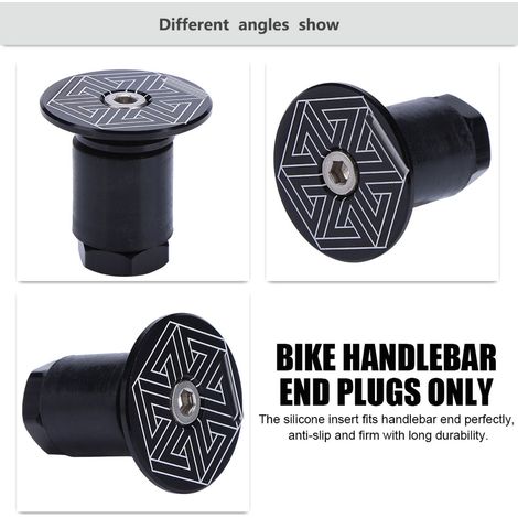 Poignées de guidon en caoutchouc confortables pour VTT, avec embouts hexagonaux (1/5)