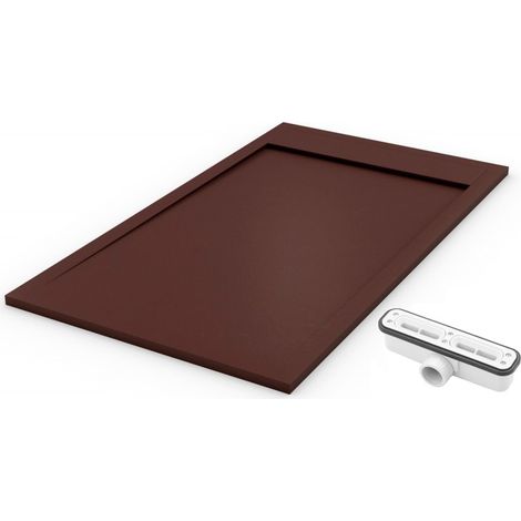 Extra flache Duschwanne PREMIUM AMBIENTE Schokolade RAL 8017 70x120 (1/5)