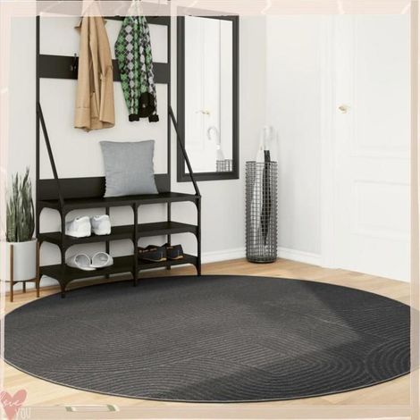 375437 Tapis IZA poils courts style scandinave anthracite  200 cm (1/5)