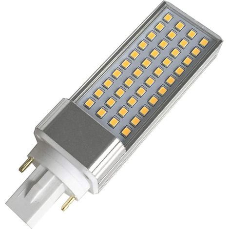 G24 Ampoule LED de rechange compacte pivotante fluorescente en G24 2 broches LED CFL boîtier blanc, métal, blanc chaud, G24 8,0 W 265,00 V (1/5)
