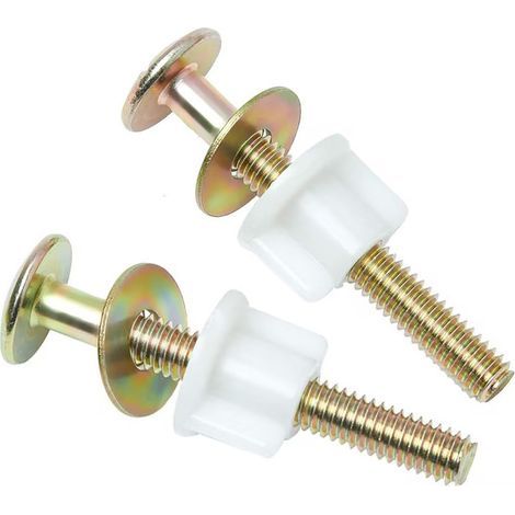 2 Packs Vis Fixation Siège Toilette Boulons en Acier avec Rondelles Métalliques, Fixation Robuste (1/5)