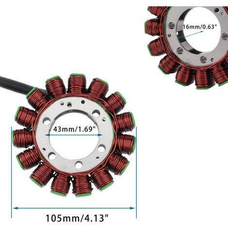 Stator coil compatible with Kawasaki VN900 Vulcan 900 Classic 2006-2017 Motorcycle generator magneto assembly, charging system accessories for cruiser, suitable for vehicle modification (1/3)