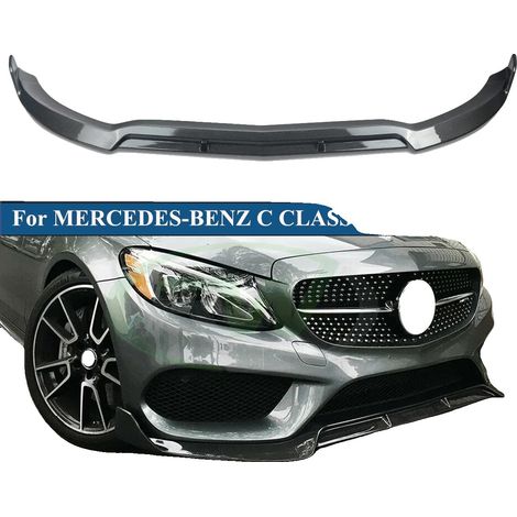 Spoiler delantero para parachoques, con aspecto de carbono, fácil instalación, como se muestra en la imagen. (1/2)
