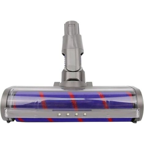Motorisierter Bürstenkopf für Staubsauger – Kompatibel mit Dyson V6 Animal Pro/DC44/DC45/DC62 – Anti-Fluint-Design mit LED – Für Hartholzböden und Teppiche (Hellgrau)