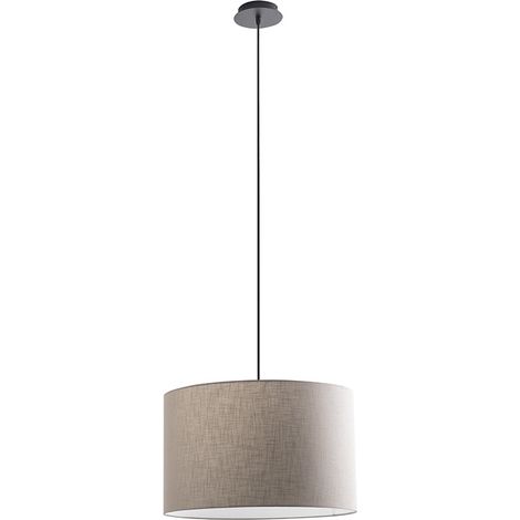 Lampada a Sospensione Vivien Rossini Group con Paralume Cilindrico Avorio - Struttura in Metallo Nero - Attacco E27, Potenza 75W, IP20 (1/5)