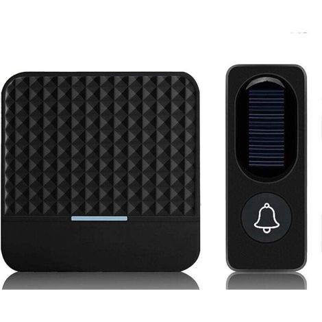 Solaire Sans Fil Sonnette Étanche IP65 300M Carillon Extérieur Chargeant Prise UE (1/4)