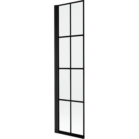 Mexen Mist Duschabtrennung 1-flügelig links 50 x 150 cm, schwarzes Gitter, schwarz - 8A9-050-001-70-77-L (1/5)