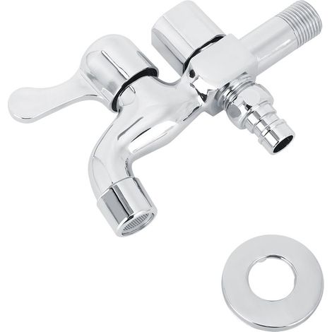 Robinet d'eau double usage G1/2 po pour machine à laver domestique, buanderie et salle de bain (1/5)