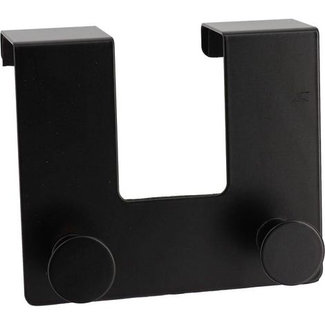 Hakenleiste aus metall mit 2 haken für türen - schwarz - Tendance