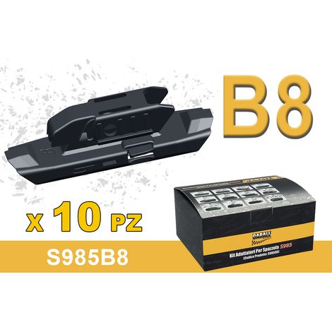 Kit 10 Attacchi B8 Per Spazzole Tergicristallo S985 Flat e T191 Ibrida Dacia Dokker Lodgy Duster (1/2)