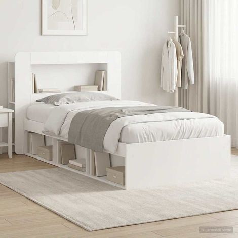 Estructura de cama con almacenamiento 90 x 190 cm